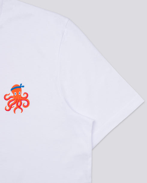 Octopus Embroidered Classic Organic T-Shirt