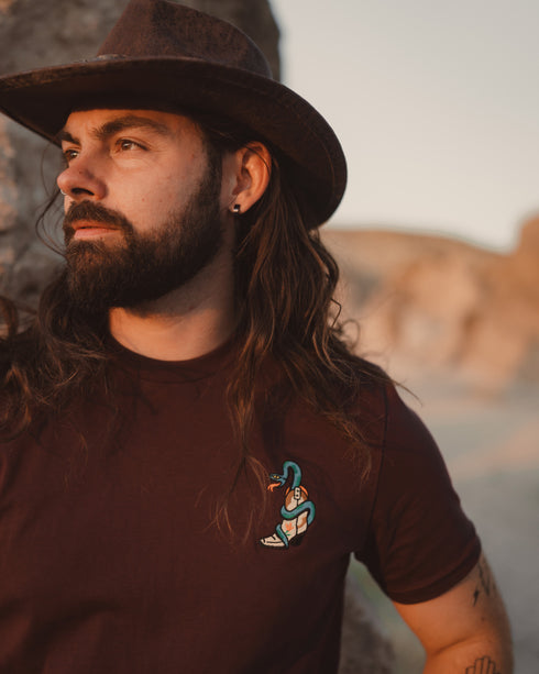 Rattlers Boot Embroidered Classic Organic T-Shirt