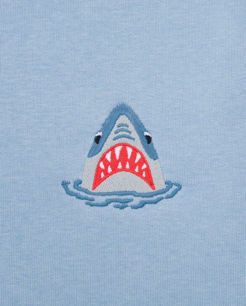 Shark Embroidered Blended Organic Sweatshirt