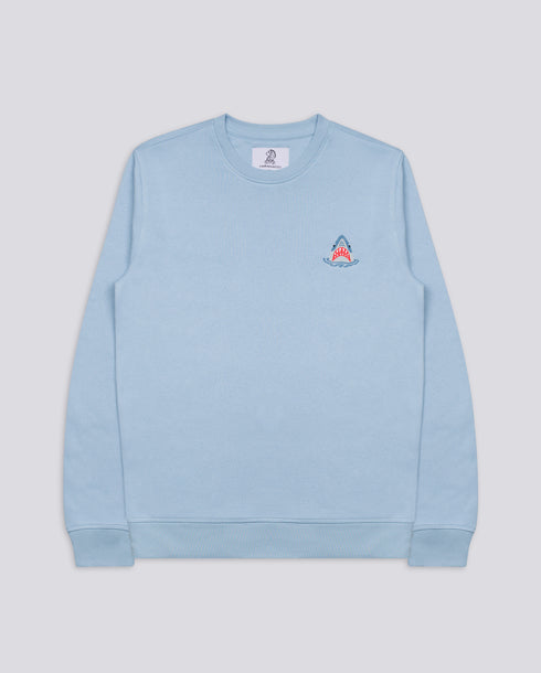 Shark Embroidered Blended Organic Sweatshirt