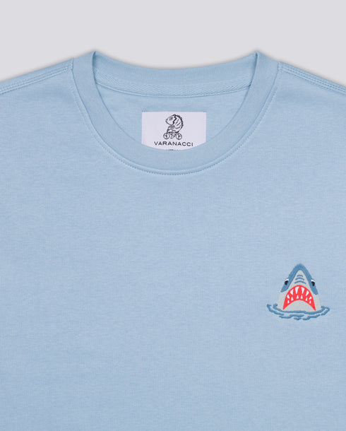 Shark Embroidered Blended Organic Sweatshirt