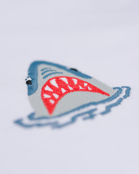 Shark Embroidered Classic Organic T-Shirt