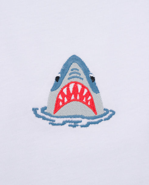 Shark Embroidered Classic Organic T-Shirt