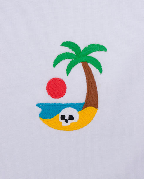 Skull Island Embroidered Classic Organic T-Shirt