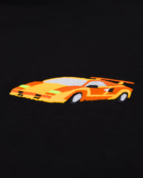 Sports Car Embroidered Classic Organic T-Shirt