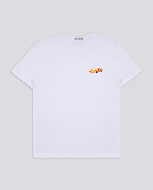 Sports Car Embroidered Classic Organic T-Shirt