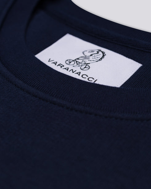 Varanacci Plain Blended Organic Sweatshirt - French Navy
