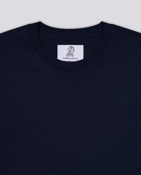 Varanacci Plain Blended Organic Sweatshirt - French Navy