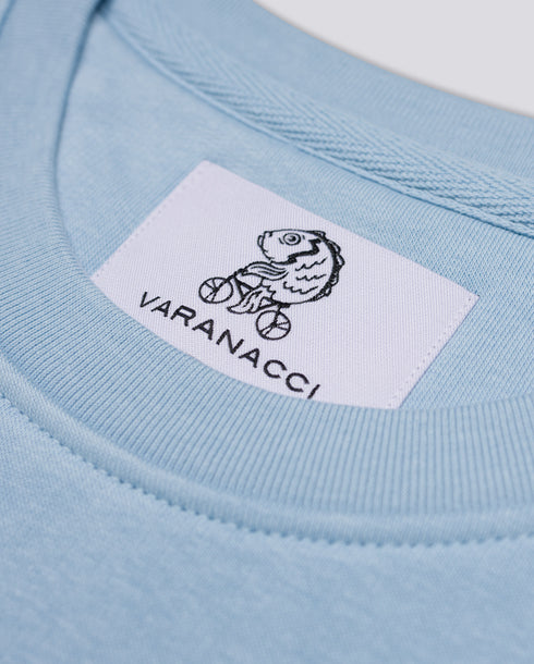 Varanacci Plain Blended Organic Sweatshirt - Sky Blue