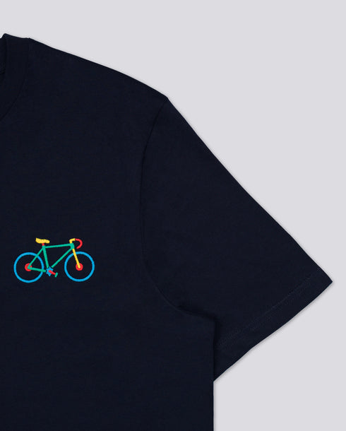 Multi Bike Embroidered Classic Organic T-Shirt