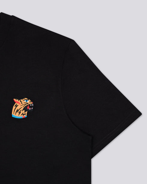 Tiger Head Embroidered Classic Organic T-Shirt
