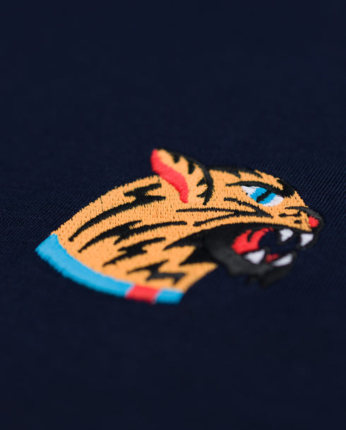 Tiger Head Embroidered Classic Organic T-Shirt