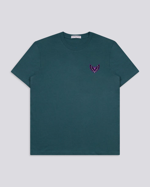 Vintage Bat Embroidered Classic Organic T-Shirt