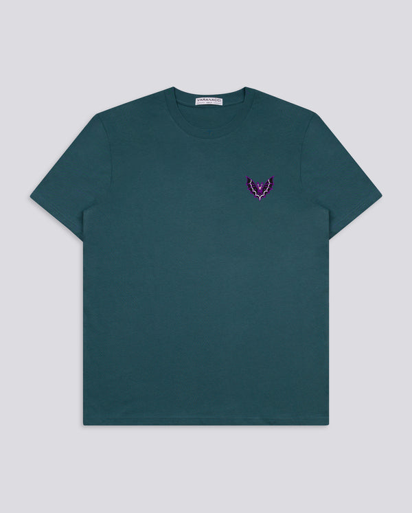 Vintage Bat Embroidered Classic Organic T-Shirt