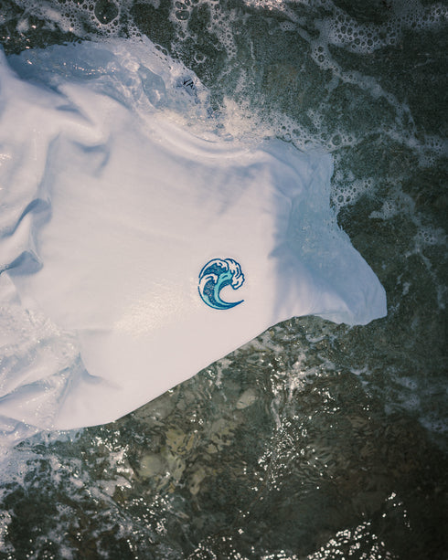 Wave Embroidered Classic Organic T-Shirt