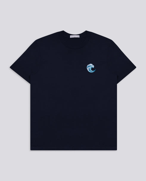Wave Embroidered Classic Organic T-Shirt
